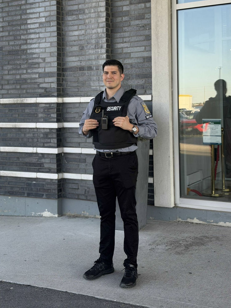 Commercial security guard on site