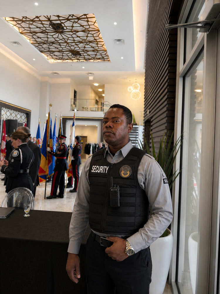 Corporate event security officer